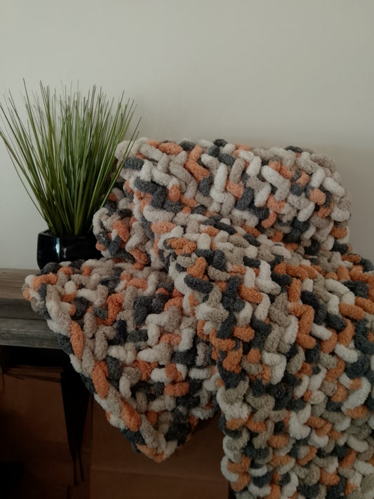 Handcrafted Knit Throw