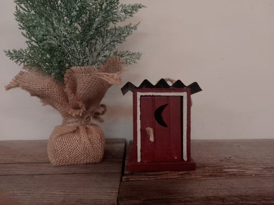 Outhouse Ornament (red)