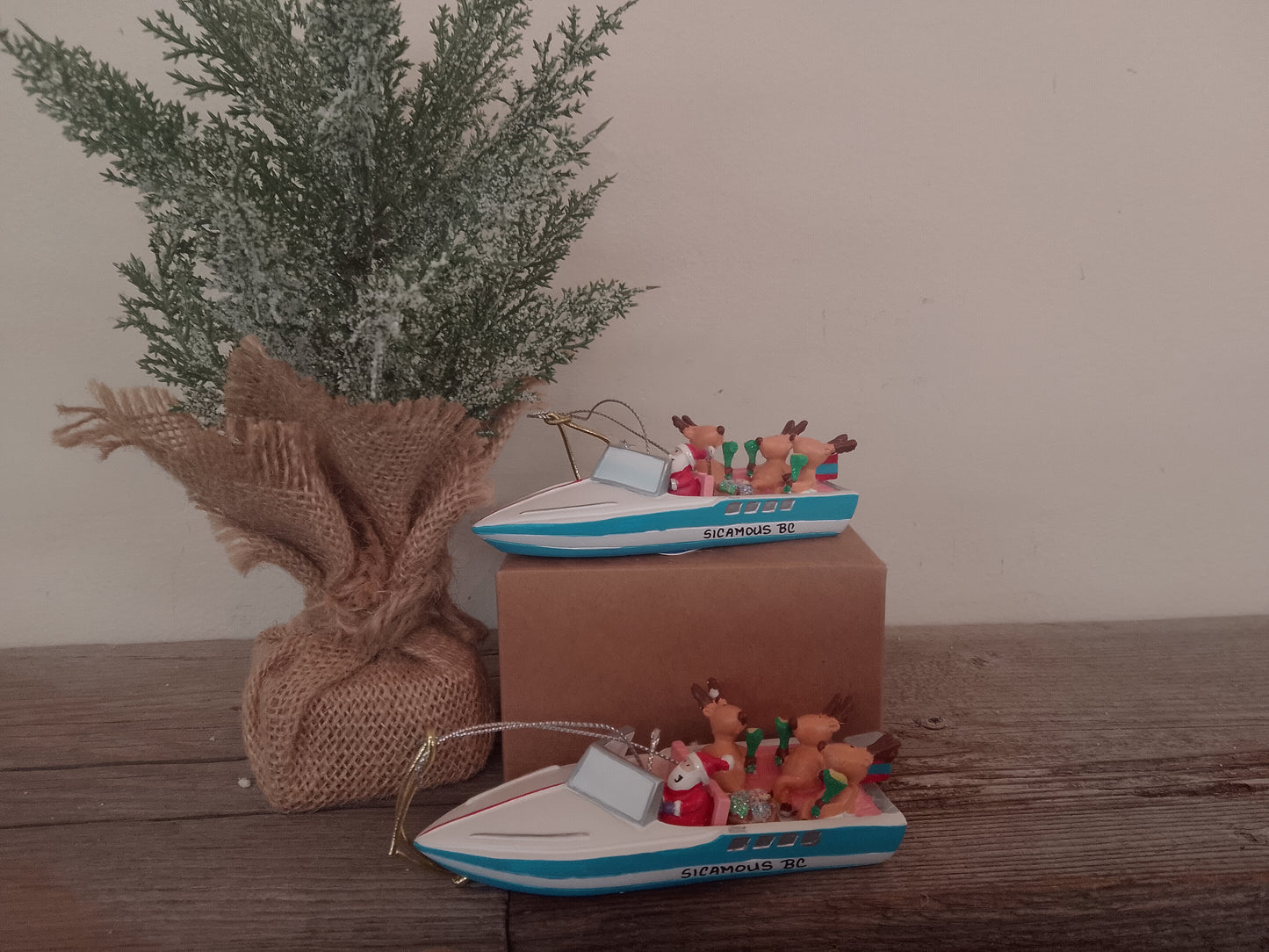 "Party Boat Santa & Friends" Ornament