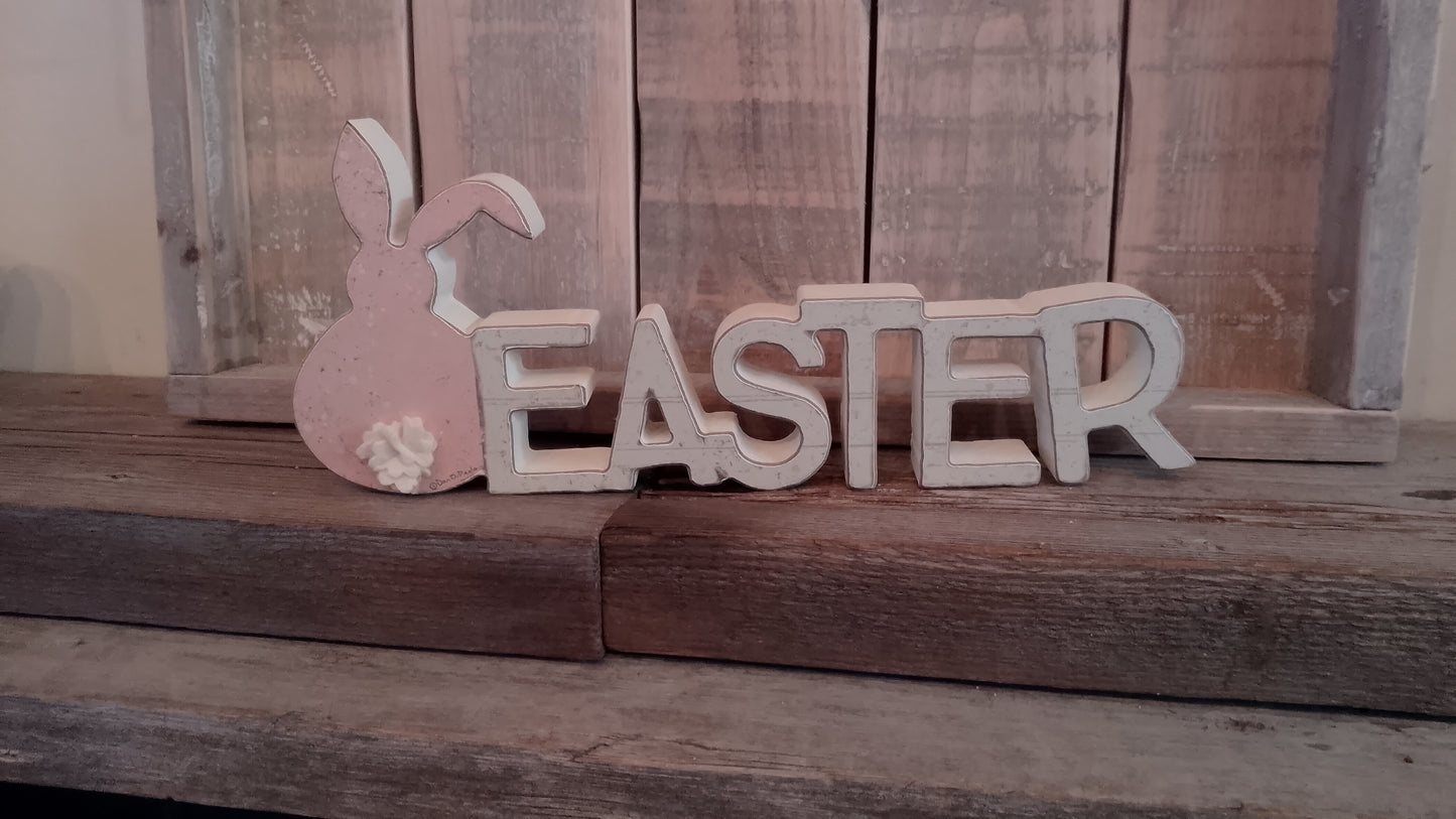 Easter bunny table top sign