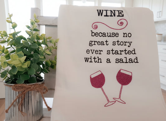 "Wine" Kitchen Tea Towel