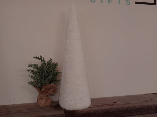 White Fur Christmas Tree (Large)