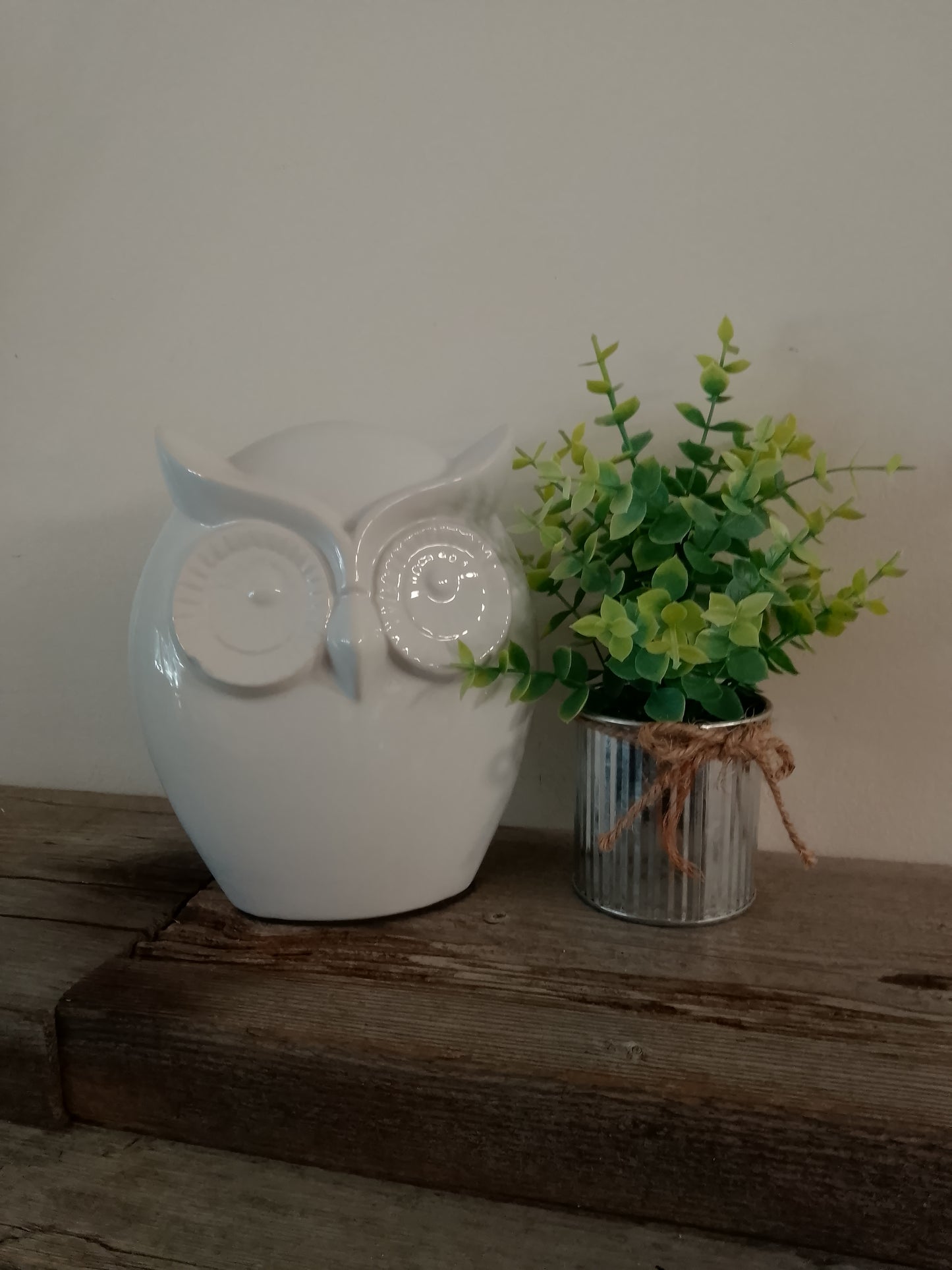 White ceramic owl