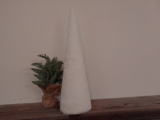 White Fur Christmas Tree (Small)