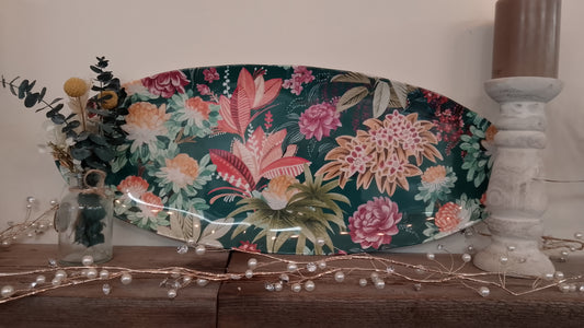 Oval tray "floral"