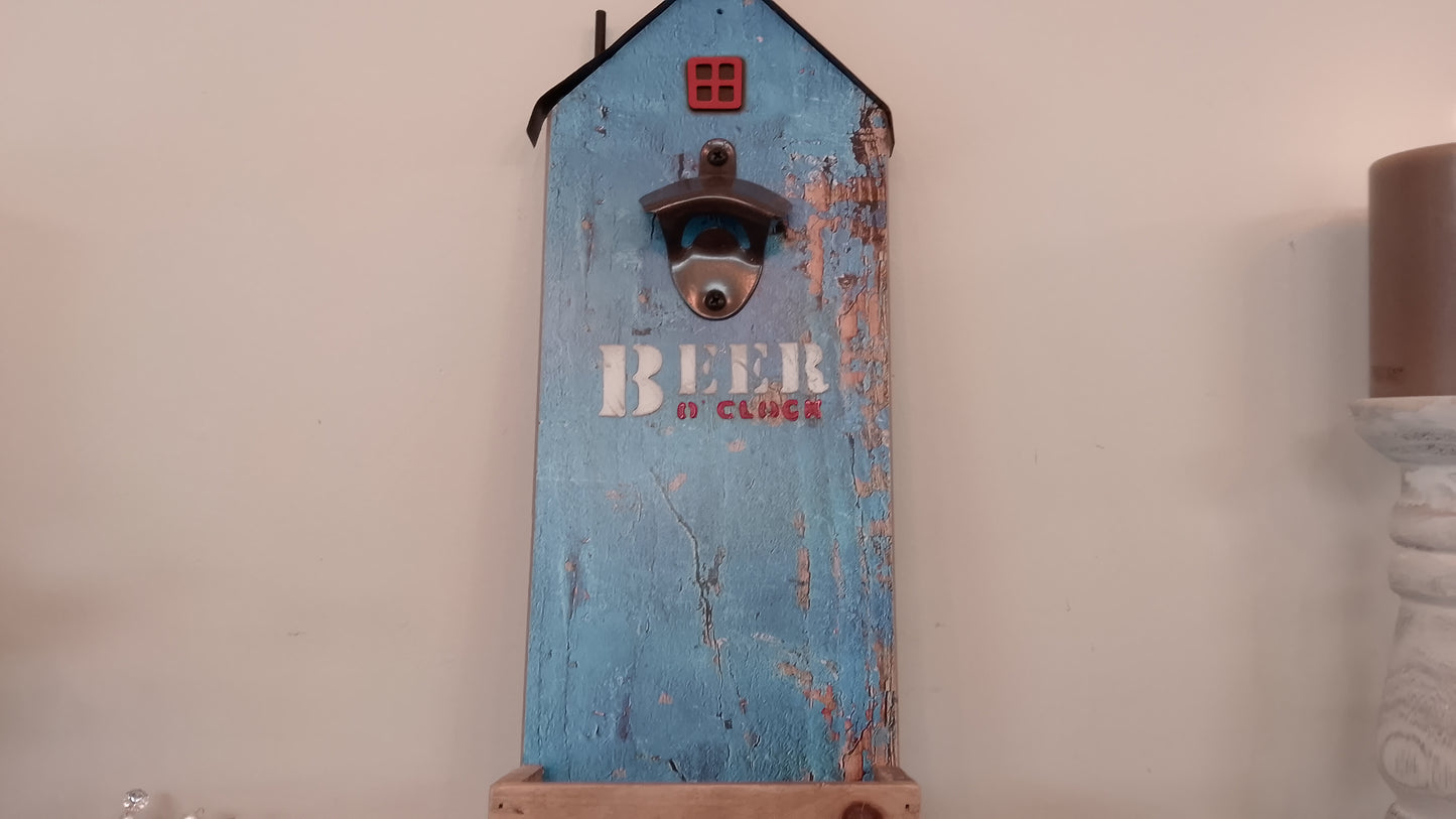 "Beer o'clock" bottle opener