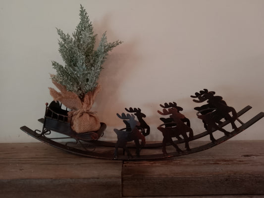 Sleigh/Reindeer Candle Holder