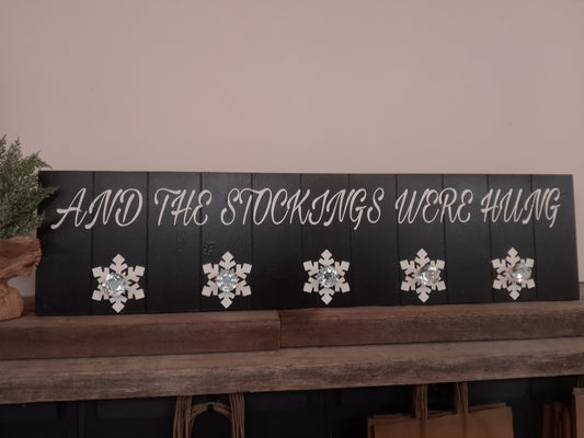 "And the Stockings were Hung" Wooden Stocking Holder