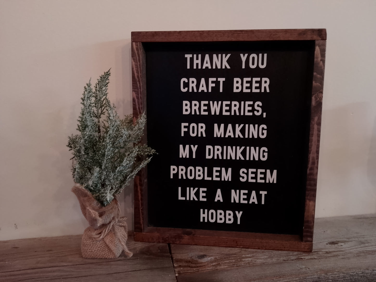 "Thank You Craft Beer" Wooden Sign