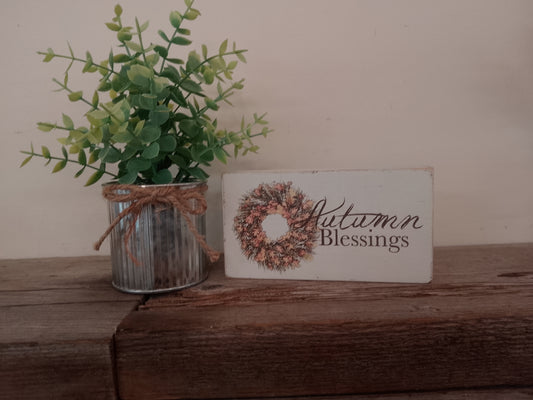 Autumn Blessings (wood block)