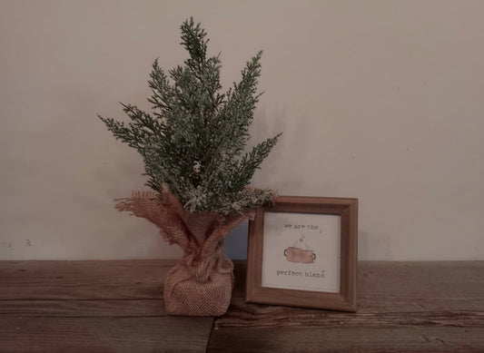 "We are the Perfect Blend" Wood Block Sign