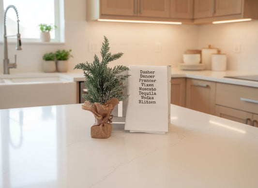 "Dasher Dancer" Tea Towel