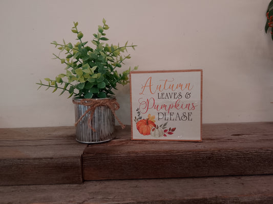 Fall block with sayings