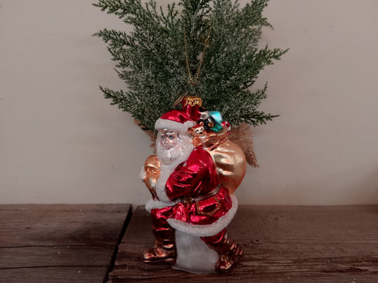 Glass "Santa" Christmas Ornament