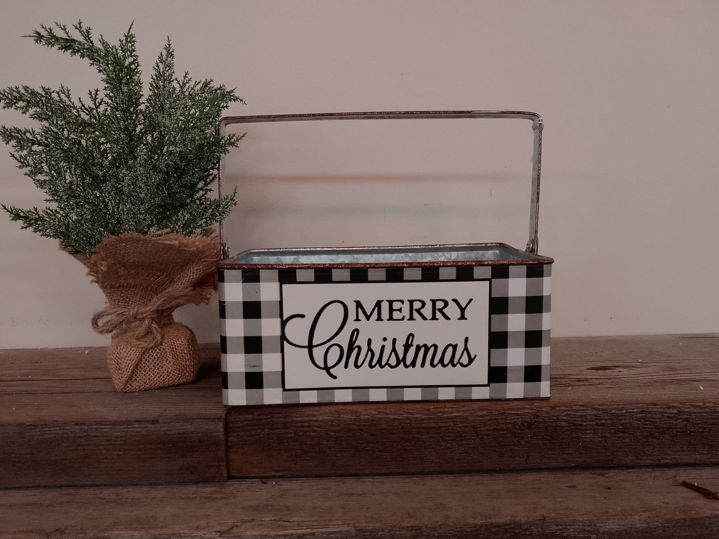"Merry Christmas" Metal Box with Handle
